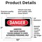 Signmission Contains Asbestos Fibers Danger Sign, Vinyl Decal, 10in W x 7in L, 2PK OS-2PACK-DS-D-710-L-2050 - alternate 3